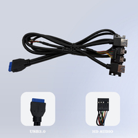 Caja de Ordenador de Alta Calidad con Interfaz Frontal, Audio, Micrófono, Doble USB 3.0, Panel Frontal SPK MIC, Cable de Chasis Rápido