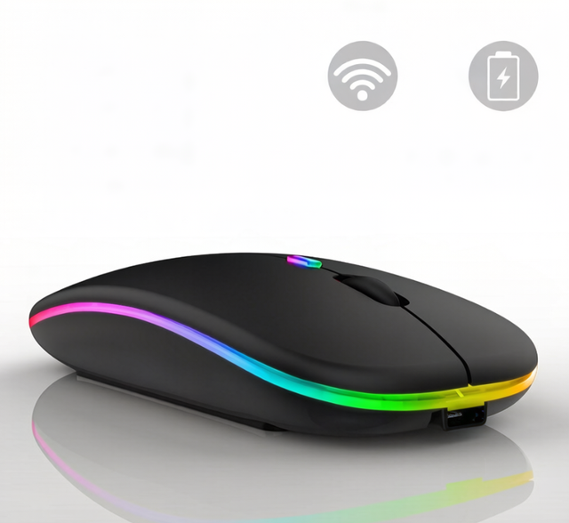 Custom Wireless BT Rechargeable Slim Mini Ergonomic TYPE-C Vertical RGB 4-Button Wireless Mouse Business Office