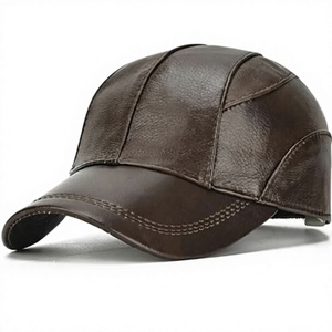 Gorra de Béisbol Ajustable de Cuero Vacuno Genuino para Hombre, para Otoño e Invierno, Deportes al Aire Libre - Product Image 1
