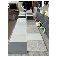 Plaque en surface solide acrylique Koris Brand HW6801-2, motif marbre noir, grande dalle 3660*760*12mm, pour comptoirs de cuisine