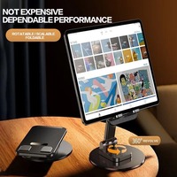 Support de téléphone portable pliable rotatif à 360 degrés pour bureau, support de bureau réglable pour smartphone, mobile et tablette, nouveauté 2025