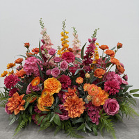Accessoires de mariage, table de bar, arrangement floral, accessoires d'événement, chemin de table vert sauge pour allée de scène