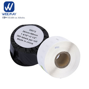 Weemay-rollo de etiquetas de dirección de 36mm x 89mm, 260 etiquetas, S0722400, Compatible con <span class=keywords><strong>Dymo</strong></span> 99012 para <span class=keywords><strong>Dymo</strong></span> labelwriter <span class=keywords><strong>450</strong></span> - Product Image 1