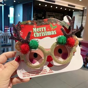 Christmas <b>Glasses</b> Frames Santa Claus <b>Glasses</b> Party Decorations Non-Woven Fabric Handmade Model - Product Image 6