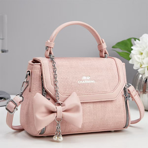 An Ru Shi Women's <b>Shoulder</b> <b>Bag</b> Medium Size Crossbody <b>Bag</b> with Bow Design Polyester Lining & Inner Patch Detail for Everyday Use - Product Image 4