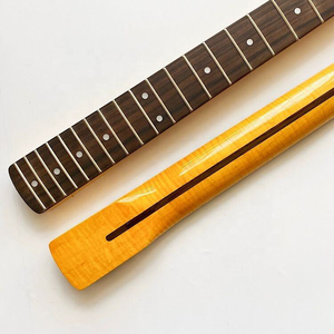 คอกีตาร์สั่งทำพิเศษ ลดราคา 21 เฟรต รัศมี 9.5 นิ้ว ทำจากไม้เมเปิลลายไฟ พร้อมฟิงเกอร์บอร์ดไม้โรสวูด - Product Image 3
