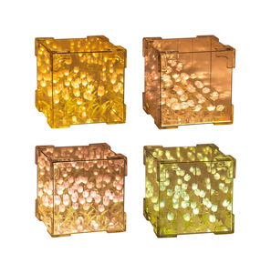 Lámpara de Noche de Tulipanes Hecha a Mano para el Día de la Madre, Luz LED Blanca Cálida, Espejo Acrílico, Alimentación USB, para Dormitorio - Product Image 1