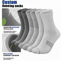 Calcetines Deportivos Transpirables Acolchados de Punto Blanco Gris Claro con Logotipo Personalizado, Calcetines Deportivos de Media Caña que Absorben la Humedad