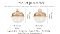 Pot à crème de luxe en forme de couronne, contenants et emballages cosmétiques dorés, pot à crème pour le visage en acrylique pour soins de la peau