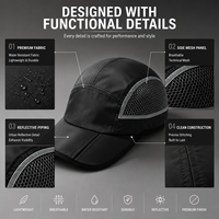 Gorras Personalizadas Premium de 5 Paneles, Color Verde Bosque, Rosa Melocotón, Panel Negro, Malla Transpirable, Estilo Couture Urbano