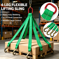 Sangle de levage flexible en polyester à 4 brins torsadés de qualité supérieure pour le déplacement de machines, l'entretien des installations, la mise en gré, certifiée CE