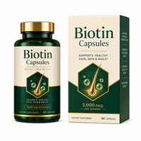 Capsules de biotine pour adultes 5000 mcg avec collagène, acide hyaluronique, zinc, sélénium, vitamine C pour soutenir le système immunitaire