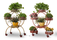 Support de plantes à plusieurs niveaux avec étagère intégrée pour balcon, support de fleurs, pot de fleurs pour la pièce