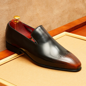 Chaussures plates décontractées et habillées DSYX pour hommes, en cuir véritable respirant, légères, à enfiler, pour affaires, mariage et extérieur - Product Image 5