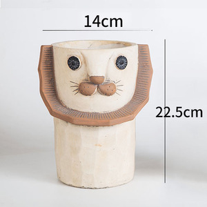 Maceta de cemento con forma de León y <span class=keywords><strong>koala</strong></span> para suculentas, maceta de cemento con forma de animal, barata, de alta calidad, nuevo diseño - Product Image 5