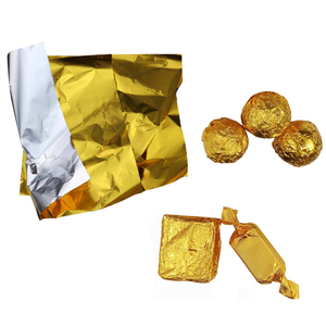 Golden Aluminum Foil Candy <b>Chocolate</b> Cookie Wrapping <b>Tin</b> Paper Party DIY Metal Embossing Gift Packaging Craft Paper - Product Image 2