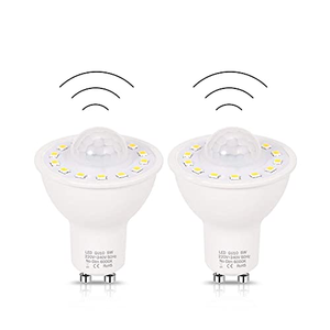 Ampoule LED GU10 5W avec capteur de mouvement PIR 110-240V, lumière chaude, froide, du jour, crépuscule, aube, projecteurs modernes pour la maison, le porche, le couloir, les escaliers - Product Image 1