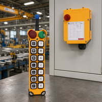 Control Remoto Industrial Portátil F24-16S con 16 Botones IP65 para Grúa de Cubierta de Barco