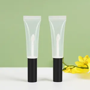 10ml Squeeze Tube Containers Soft Tube Plastic Packaging Soft Cosmetic Lip Gloss Squeeze Tube With Applicator