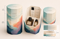 Coffret Cadeau Diffuseur de Roseaux Personnalisé Premium Forme Octogonale – Ensemble Parfum d'Ambiance Luxe pour la Maison – Emballage Aromatique Festif avec Gaufrage et Éponge