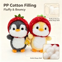 Peluche personnalisée ODM super douce en coton PP, licorne ou pingouin, coussin lesté mignon, couleur et logo personnalisables pour machines à griffes