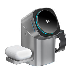 อุปกรณ์ชาร์จไร้สายระบบอัตโนมัติ3 in 1สำหรับ iWatch Qi2แท่นชาร์จไร้สายสำหรับ iPhone พร้อมพัดลม - Product Image 4