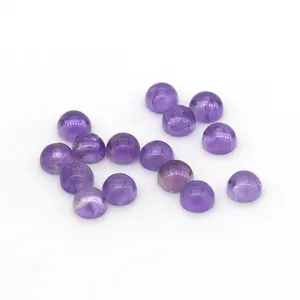 Wholesale Price Natural Amethyst Round Cabochon Cut Loose Gemstone 100% Natural Amethyst Stone