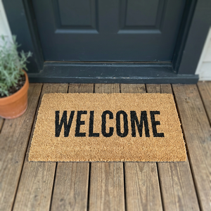 Tapis de bienvenue en polyester rectangulaire, antidérapant avec dos en caoutchouc, style classique, touffeté, épaisseur moyenne, couleur unie, lavable en machine - Product Image 1