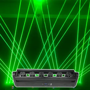 6 mắt màu xanh lá cây di chuyển đầu ánh sáng laser DJ thanh ánh sáng laser