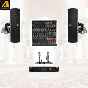 Sistema de Som Profissional ACTPRO Conjunto de Caixas de Som Ativas Coluna Suporte de Parede e de Chão para Interior Preto Branco CS34+KA12A com Microfone - Product Image 3