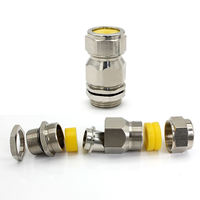 Presse-étoupe double compression blindé en laiton/nickelé en acier inoxydable 304 Atex M25 NPT 3/4 IP65/IP67 ML MLBDM-VII-M25