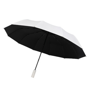 Molandi Series Black Rubber Sun Protection <b>Umbrella</b> UPF50+ 8 Ribs Auto Open Travel Use - Product Image 2