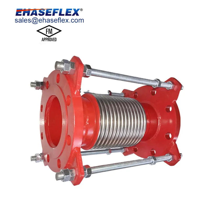 FM Approved Fixed Flange Fittings Bellows 304 Stainless Steel Flexible Expansion Joint