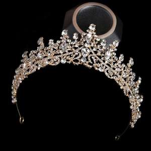 Nueva Tiara de Novia de Lujo con Cristales de Aleación de Estilo Barroco, Elegante y Geométrica, en 5 Colores, Diadema con Pedrería para <span class=keywords><strong>Mujer</strong></span>, Accesorio para el Cabello para Concursos de Belleza - Product Image 3