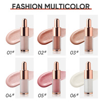 Nouveau Vegan Visage Surligneur Maquillage Marque Privée Métallique Liquide Surbrillance Fard À Paupières