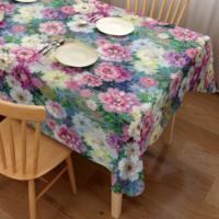 Nappe en PVC brillant imperméable et résistante, facile à nettoyer, anti-taches, pour table de salle à manger (vente en gros)