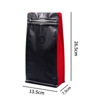 Prix usine 500g et 1kg sacs de poche debout taille personnalisée valve noire fermeture à glissière plate pour grains de café sucre et aliments pour animaux de compagnie