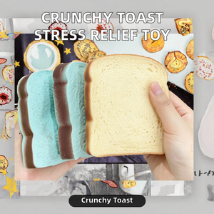 Handmade Bread Slice <b>Squishy</b> Stress Ball Slow Rising Decompression Fidget Toy <b>Food</b> Sensory Toy for Girls 14 Years & up - Product Image 2