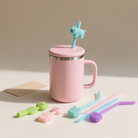 Paille de gobelet en silicone de qualité alimentaire sans BPA avec capuchon de protection de pointe Accessoires de boisson