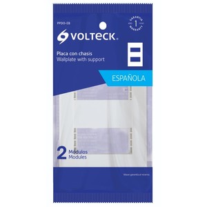 Volteck Interruttori a parete con pannello a 2 finestre PPDO-EB con 1 modulo interruttori a parete a 2 finestre con 1 modulo - Product Image 1