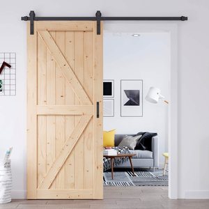 Vente à chaud en usine Porte de <span class=keywords><strong>grange</strong></span> coulissante en bois MDF moderne Intérieur Rail supérieur en bois pour villas et hôtels - Product Image 6