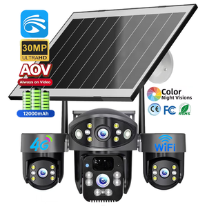 Yoosee APP 3Lens 4Screen AOV Wifi 4G 30MP IP PTZ CCTV Network Outdoor Bullet Solar Powered Wireless Security Surveillance <b>Camera</b> - Product Image 1