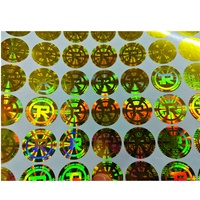 Sello 3D Dorado para Cajas de Viales, Adhesivo Holográfico Anti-falsificación, Diseño Personalizable para Cosméticos y Cuidado de la Piel