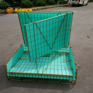 Warehouse Forklift <strong>Transportation</strong> Portable Movable Effective Storage Mesh Steel Collapsible <strong>PET</strong> Preform <strong>Cage</strong> - Product Image 1