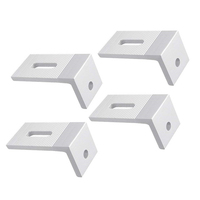 Système de montage de panneaux solaires SECARE, support en aluminium en forme de L, modèle argenté SECARE-B89 pour panneaux solaires