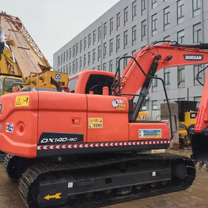 Excavadora de orugas hidráulica original Doosan DX140 usada de 14 toneladas, DX 140 150 225 300, bajas horas de trabajo, CE, 2000, Corea del Norte - Product Image 1