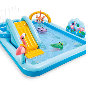 <span class=keywords><strong>Piscine</strong></span> gonflable de <span class=keywords><strong>toboggan</strong></span> aquatique <span class=keywords><strong>INTEX</strong></span> 57161 Alligator Park pour jouer et s'amuser en famille avec <span class=keywords><strong>piscine</strong></span> à balles océanique - Product Image 1