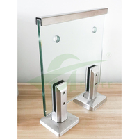 Accessoires de garde-corps en acier inoxydable pour piscine extérieure moderne, clôture, escalier, balcon, avec support de verre réglable et pied de fixation