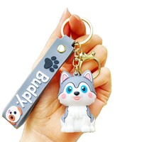 PVC Welpen-Schlüsselanhänger - Niedlicher Cartoon-Hundeanhänger Langlebiger Kleiner Geschenk-Charm