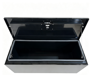 Boîte à outils en acier noir verrouillable, boîte à outils pour camion, coffre de rangement personnalisé OEM pour pick-up et tracteur - Product Image 3